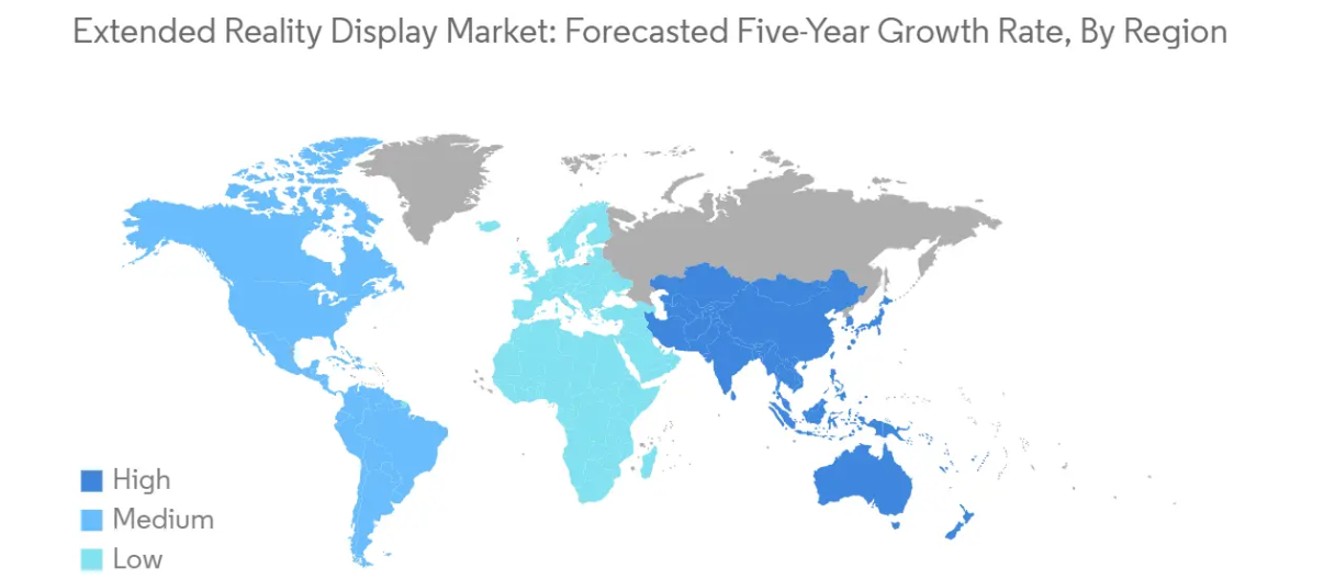 Market Analysis of Extended Reality Display Market: Forecasted Growth Rate by Region